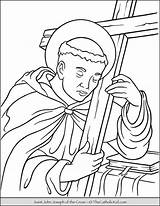 John Cross Coloring Saint Joseph Thecatholickid sketch template