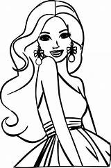 Barbie Coloring Pages Kids Clipart Print Clipartmag sketch template