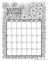 Calendar Coloring Printable June Pages Kids Calender Print Woojr 2021 Template Jr Monthly Woo Activities Mandala Jun Printables sketch template