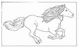Galop Cheval Coloring Gratuit Horses Coloriages sketch template