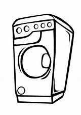 Dryer Washer Clip Clipart Pages Coloring Machine Template Printable Library Washing Sketch Clipground Cliparts sketch template