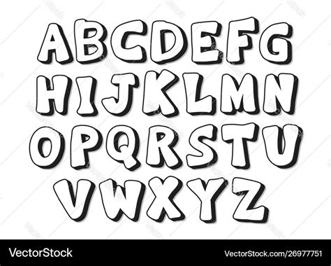 alphabet art color signs letters design royalty  vector