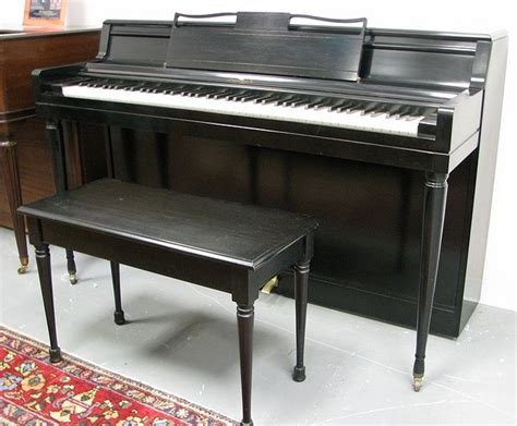 wurlitzer ebony spinet grand pianos mid america piano piano
