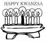 Kwanzaa Candles sketch template