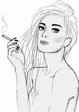 Fumando sketch template