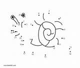 Snail Dot Pages Printable Dottodot Coloring sketch template