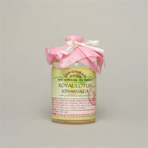 royal lotus scented massage oil from lemongrass house uk