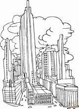 Coloring Colorear Rascacielos Ciudades Disegni Bambini Cidade Grattacieli Edificios Ciudad Ausmalbild Cidades Altos Malvorlagen Laminas Aprender sketch template