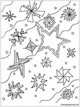 Coloring Pages Winter Snowflakes Doodle Alley Sheets Seasons Nature Coloringpagesonly sketch template