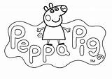 Peppa Pig Coloring Pages Logo Para Print George Color Colorear Drawing Pepa Pdf Printable Colouring Dibujos Christmas Kids Getcolorings Imprimir sketch template