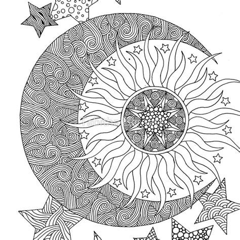 tangled sun moon  stars spiral notebook  tabitha barnett star