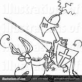 Jousting Clipart Illustration Royalty Rf Toonaday Leishman Ron Sample Stock sketch template