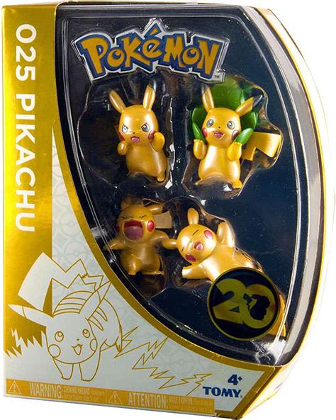 pokemon  anniversary pikachu exclusive mini figure  pack version  tomy toywiz
