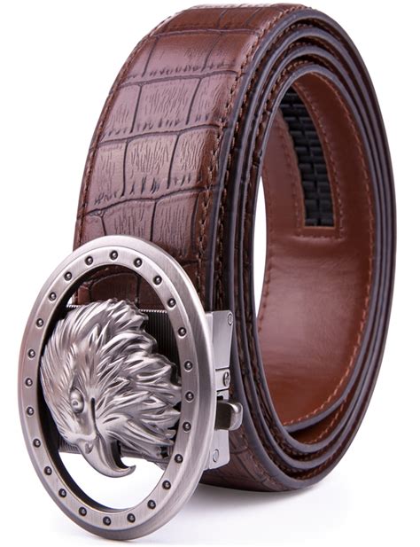 access denied bonded leather belts  men ratchet belts casual