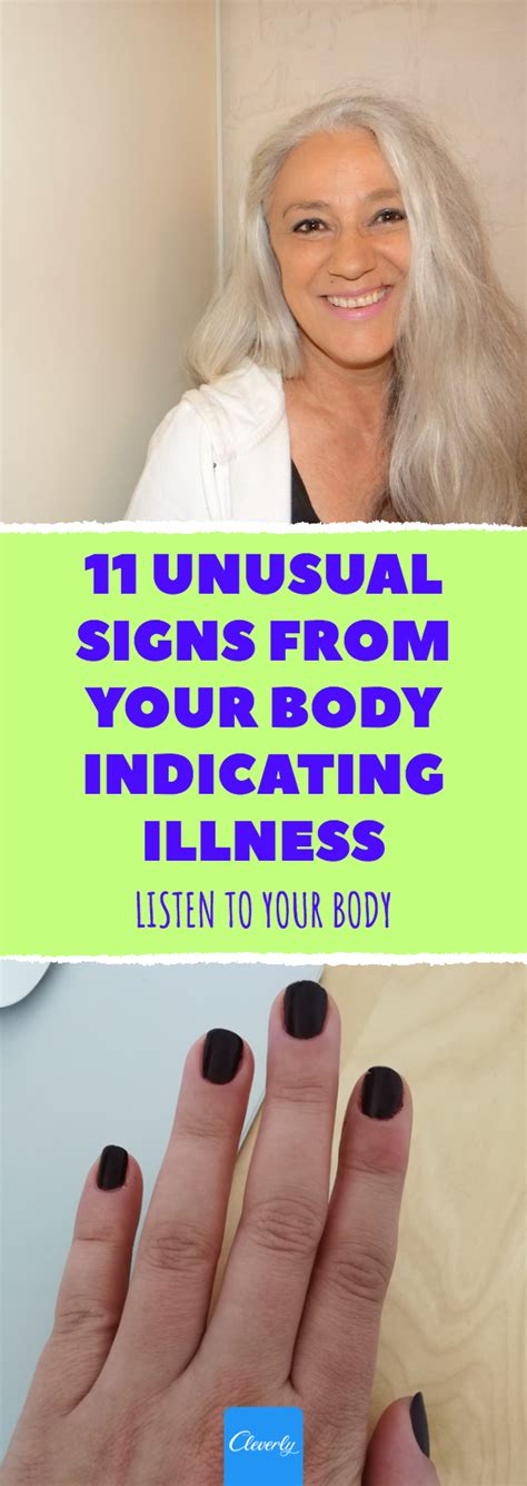 unusual signs   body indicating illness
