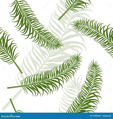 seamless palm leaf pattern stock vector illustration  floral