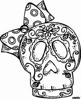 Muertos Dia Los Coloring Pages Skull Dead Melonheadz Skulls Clipart Skeleton Faces Printable Happy Color Sugar Calavera Kids Coloringhome Girl sketch template