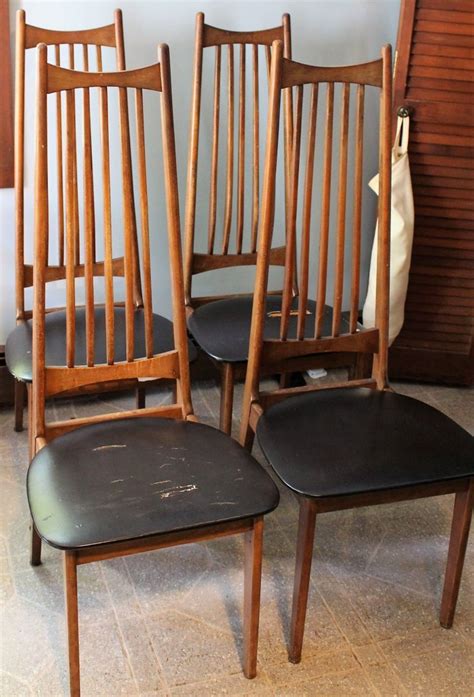 mid century modern danish high  dining chairs aug