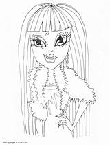 Coloring Pages Monster High Abbey Bominable Printable Girls sketch template