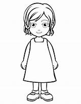 Outline Girl Clipart Coloring Person Clipartmag sketch template