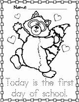 Coloring Kissing Hand Raccoon Chester School Activities Preschool 1st Choose Board sketch template