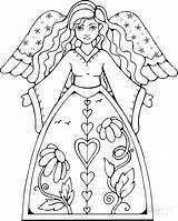 Angel Snow Coloring Pages Color Getcolorings sketch template