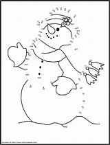 Christmas Dot Coloring Dots Connect Printable Pages Snowman Worksheets Kids Cute Clipart Printables Adults Child Activities Points Puzzles Activité Maternelle sketch template