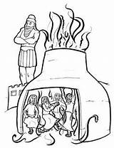 Furnace Fiery Abednego Shadrach Meshach sketch template