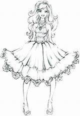 Coloring Pages Fashion Dresses Pretty Barbie Adults Dress Color Princess Printable Drawing Doll Getcolorings Girls Sheets Getdrawings Princesses Cute sketch template