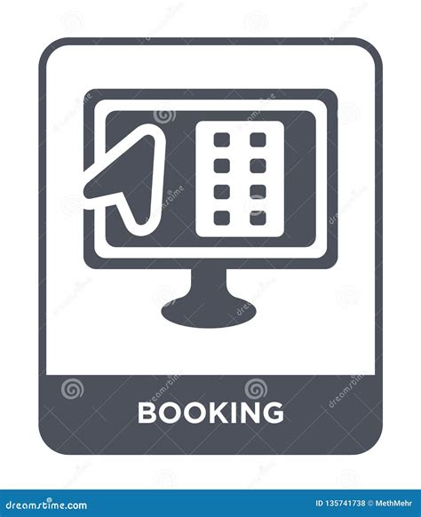 booking icon  trendy design style booking icon isolated  white background stock vector