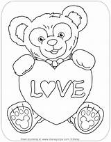 Duffy Bear Coloring Disney Pages Friends Drawing Disneyclips Fun Parks Holding Heart Pdf Visit sketch template