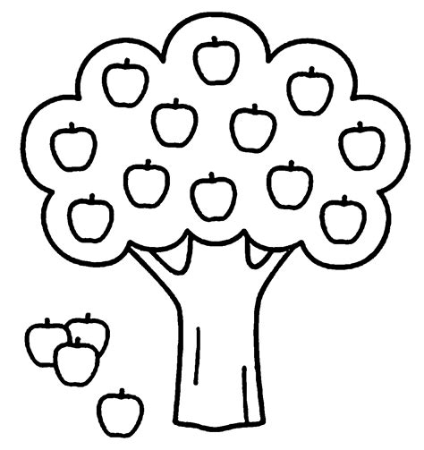 apple tree coloring pages wecoloringpagecom easy coloring pages