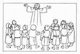 Coloring Heaven Jesus Pages Ascension Clipart Growing Kids Christ Disciples Goes His Grace Into Coloriage Library Growingkidsingrace Popular Colouring Jésus sketch template