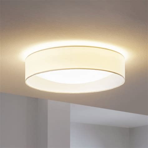 pasteri led white fabric flush ceiling light