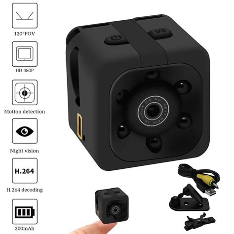 small camera p rotatable adjustable intelligent motion detection night vision recorder