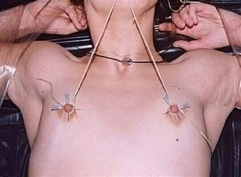 needles in breasts and nipples bdsm torture pics