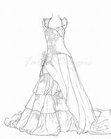 Coloring Pages Dress Printable Dresses Adult Getcolorings Color Print Wedding sketch template