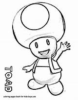 Coloring Mario Pages Bros Baby Toad Library Kart sketch template