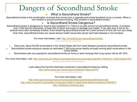 ppt dangers of secondhand smoke powerpoint presentation id 5467183