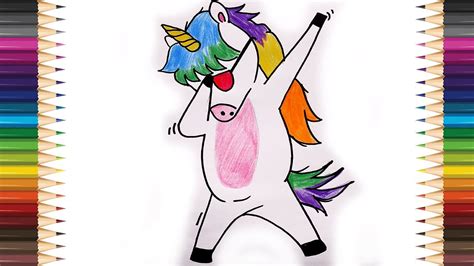 draw  dabbing unicorn drawing unicorns  coloring pages