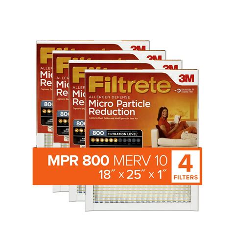 filtrete xx allergen defense micro particle reduction hvac furnace air filter  mpr