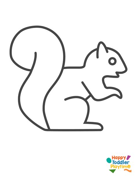 acorn painted squirrel craft   template happy toddler playtime