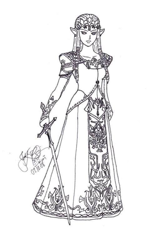 twilight princess colouring pages google search princess coloring