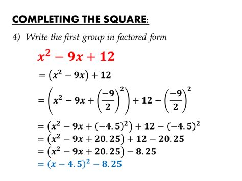 completing  square igcse  mathematics realm