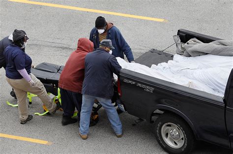 bodies transported  philadelphia medical examiner   open    pick  truck