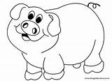Pig Da Di Preschool Farm Maiale Colorare Bambini Per Visita Maialino Disegni Animali Baby sketch template