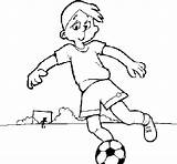 Football Playing Coloring sketch template
