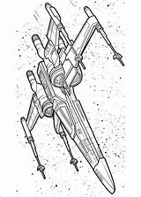 Drawing Fighter Wars Tie Star Coloring Wing Getdrawings sketch template