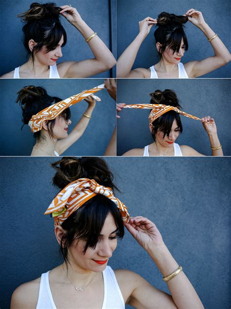 how to tie a scarf in your hair learn 4 new ways to wear a scarf