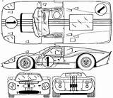 Ford Gt Blueprints Mk Iv 1967 Car Coupe Mkiv sketch template
